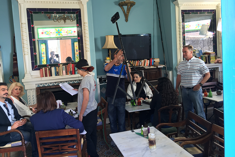 On the set of a popular Soap Opera in Cyprus