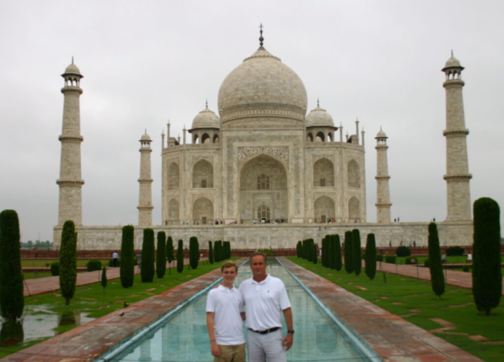 At the Taj Mahal with Kenan, 2013