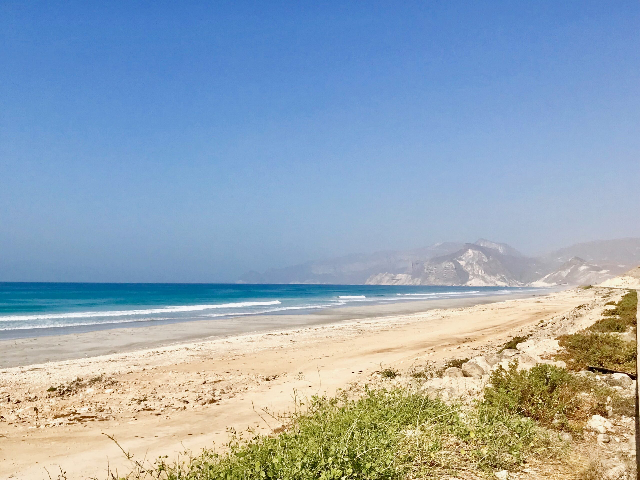 Oman’s beautiful coastline near Salalah, heading towards Yemen