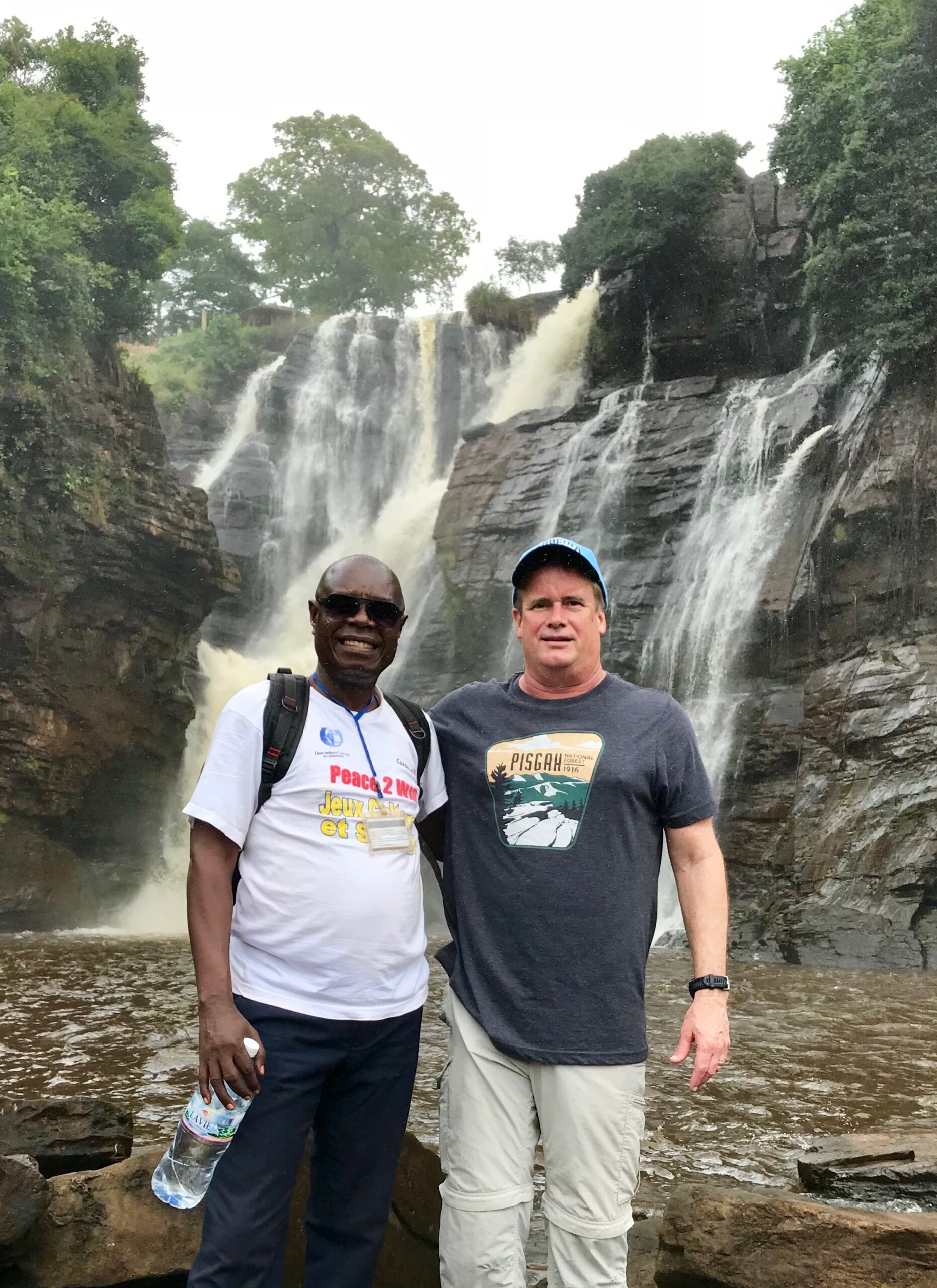 At the waterfalls … the only viable tourist site within 3 hours of Bangui